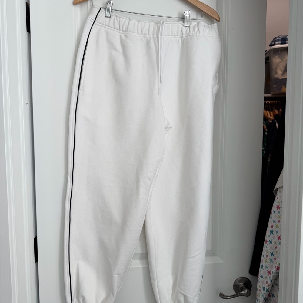 Athleta Forever Fleece High Rise Piping Joggers